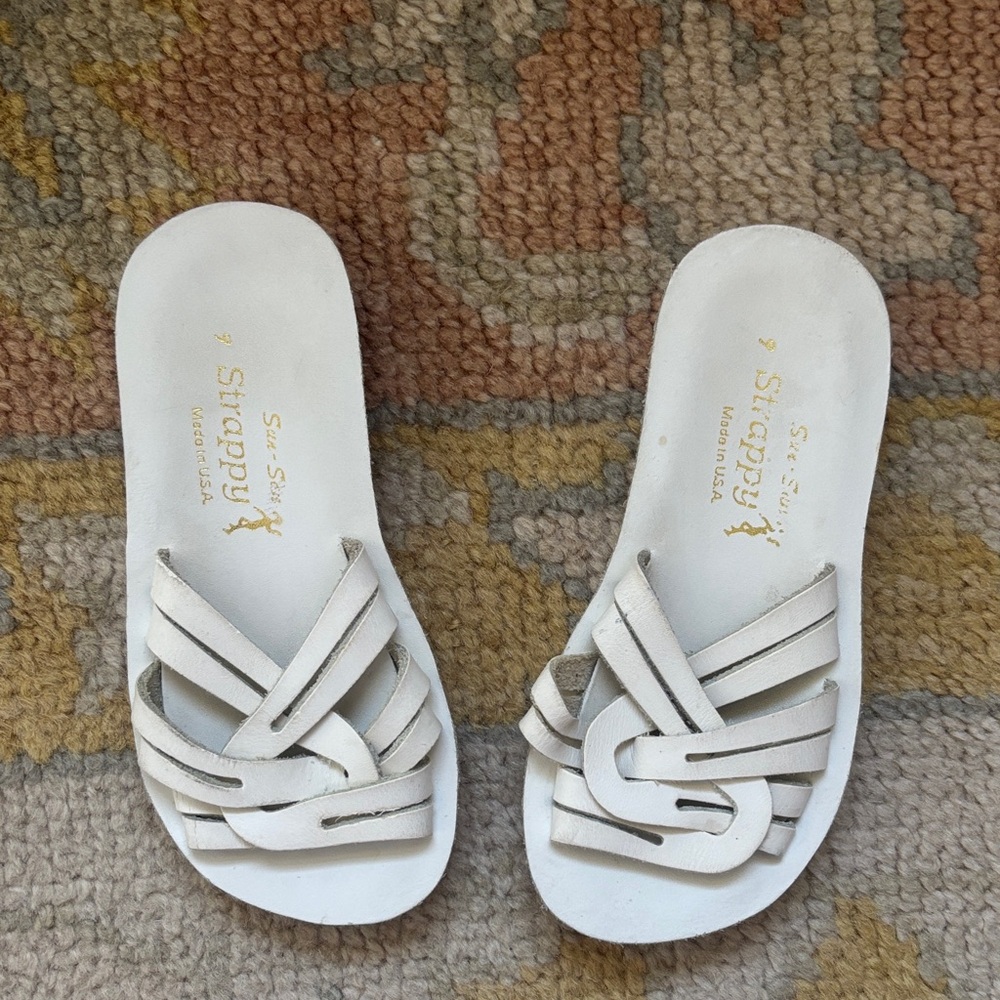 Sun-San Leather Slide Sandals - Toddler girl